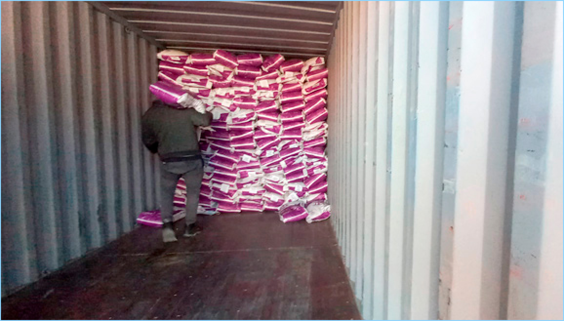 Inspección y control de estiba de cargas ensacadas en contenedor